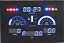 Painel Digital MF15A Azul Velocímetro/RPM/Combustível/Voltímetro/Temperatura/Horas/Sinaleira/Odometro | Guster - Imagem 1