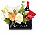 Arranjo de Flores Pra Você Com Vinho e Chocolate - Imagem 1