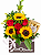 Envelope de Rosas e Girassois com Chocolate - Imagem 3