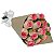 Buquê  Minimalista com 12 Rosas Cor de Rosa  no Kraft - Imagem 1