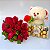 Apaixonante Buquê De 20 rosas com Pelúcia e Ferrero rocher - Imagem 1