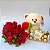 Apaixonante Buquê De 20 rosas com Pelúcia e Ferrero rocher - Imagem 3