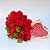 Apaixonante Buquê De 20 rosas com coração de Bombom - Imagem 1