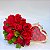 Apaixonante Buquê De 20 rosas com coração de Bombom - Imagem 2