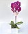 Orquídea Pink Cascata No Vaso Espelhado - Imagem 2