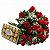 Buquê Com 20 Rosas Vemelhas e Ferrero Rocher - Imagem 3