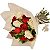 Buquê de 12 Rosas Vermelhas e Brancas Minimalistas - Imagem 1