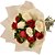 Buquê de 12 Rosas Vermelhas e Brancas Minimalistas - Imagem 3