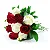 Buquê de 12 Rosas Vermelhas e Brancas Minimalistas - Imagem 2