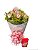 Buquê de Amor: Rosas Cor de Rosa e Chocolates Lindt 37g" - Imagem 3