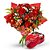 Buquê de Flores Vermelhas com Lindt Heart - Imagem 1
