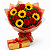 Buquê de Rosas Vermelhas e Girassois Com Chocolate - Imagem 3