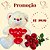 Urso de Pelúcia & Buquê de Rosas Vermelhas - Imagem 1