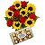 Luxuosos Girassóis e Rosas Vermelhas com Ferrero Rocher - Imagem 2