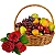 Cesta de Frutas Com Flores - Entrega em São Paulo - Imagem 1