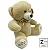 Urso de Pelúcia C/ Laço 27cm em Poliéster Fizzy - Imagem 2