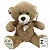 Urso de Pelúcia C/ Laço 27cm em Poliéster Fizzy - Imagem 3