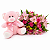 Ursinho Fofura Com Buquê de Rosas e Astromélias - Imagem 2