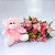 Ursinho Fofura Com Buquê de Rosas e Astromélias - Imagem 2