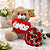 Kit: Romance Supremo Urso "Meu Amor" & Buquê de 20 Rosas Vermelhas - Imagem 1