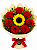 Buquê Romance Dourado - Rosas Vermelhas Premium e Girassol - Imagem 2