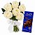 Buquê Encanto de Rosas Brancas com Lindt Dark - Imagem 3