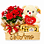 Cesta Te Amo com Flores Vermelhas, Ursinho & Ferrero Rocher - Imagem 1