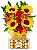 Arranjo de Girassol com Rosas e Ferrero Rocher - Imagem 1