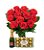 Buquê de 12 rosas vermelhas com Ferrero Rocher e Chandon - Imagem 2