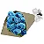 Sofisticado Buque de 12 rosas Rosas Azuis no  Kraft - Imagem 3