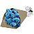 Sofisticado Buque de 12 rosas Rosas Azuis no  Kraft - Imagem 1