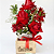 Trio De Rosas Premium no Cachepô de Madeira - Imagem 1