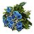 Buquê de  12 Rosas Azul com Egípcios - Imagem 1