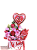 Caixa de Flores Romantica Com Chocolate & Balão Metalizado - Imagem 1