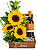 Arranjo de Girassóis & Garrafa Vinho 750 ml - Imagem 3
