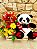 Cesta Carinho com Flores & Panda Fofinho - Imagem 1