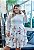Vestido Plus Size Casamento Civil Branco Floral Manga Longa - Imagem 3