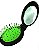 Escova de cabelo com espelho Verde - Imagem 1