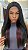 Lace Front Fibra Premium Gogo Girl GL 100 Mechas Marsala - Imagem 1