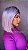 Peruca Lace Front Cabelo Humano Long Bob Cinza Azulado 48 - Imagem 8