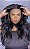 Peruca Lace Front Fibra Orgânica Joyce Preto 1B - Imagem 2