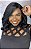 Peruca Lace Front Fibra Premium Dilan Preta 1B - Imagem 3