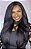 Peruca Lace Front Fibra Premium Emilia HD Preta - Imagem 3