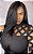 Peruca Lace Front Fibra Premium Emilia HD Preta - Imagem 2