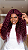 Peruca Cabelo Humano Fake Scalp HD Cacheada Lauren Marsala 60cm - Imagem 1