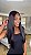 Peruca Lace Front Fibra Premium Geyza Preta - Imagem 5