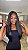 Peruca Lace Front Fibra Premium Geyza Preta - Imagem 1