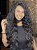Lace Front HD Fibra Premium Ondulada Deep Crimp Curl Preto 1b - Imagem 4