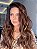 Lace Front HD Fibra Orgânica Boila morena iluminada - Imagem 1