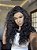 Peruca Lace Front Cabelo Humano Cacheada Longa Cristina Castanho Escuro - Imagem 4